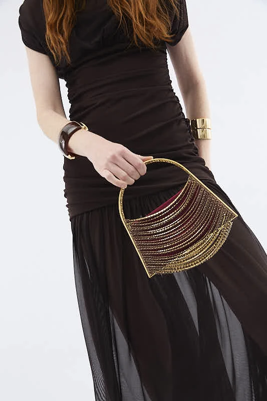 Lucia — clutch in cristalli cuciti a mano Benedetta Bruzziches, ispirata alla luce